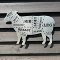 Rustic Warehouse Norfolk Lamb Metal Wall Art – Galvanized Steel Garden Decor