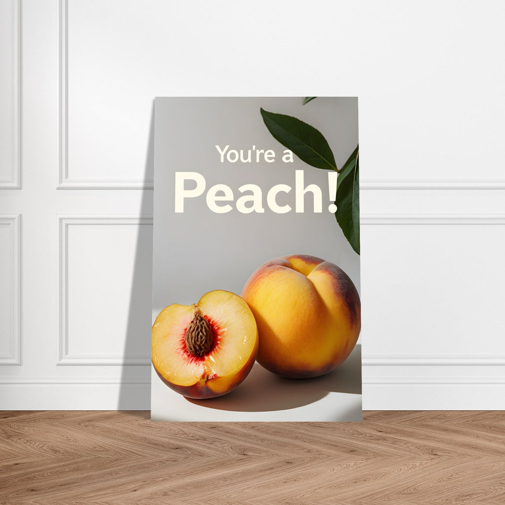 You're a Peach Art Print - Vibrant Matte Poster | Juicy Wall Art for Kitchen & Living Room Decor