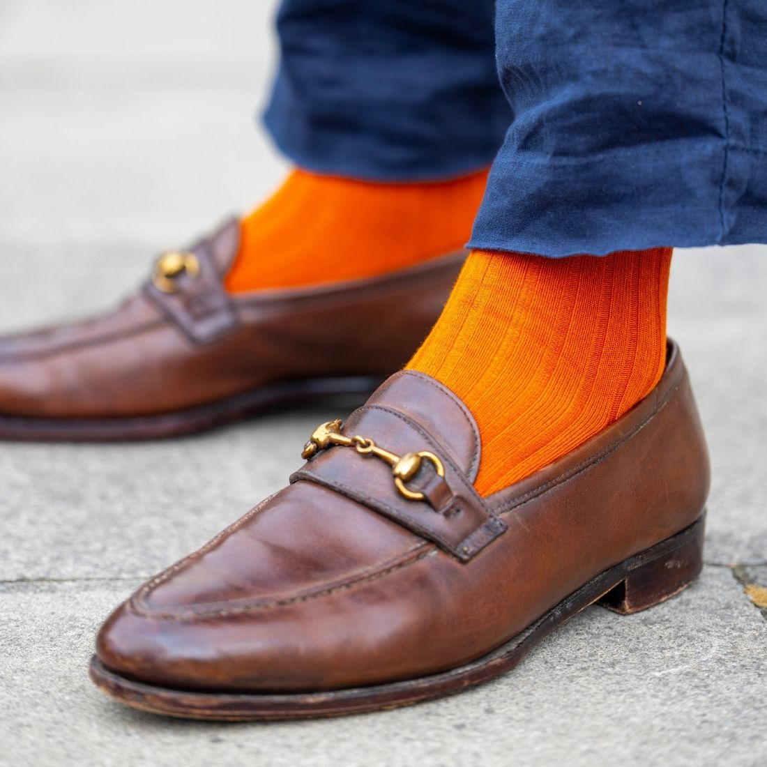 Swole Panda Burnt Orange Bamboo Socks – Ribbed Sustainable Hosiery