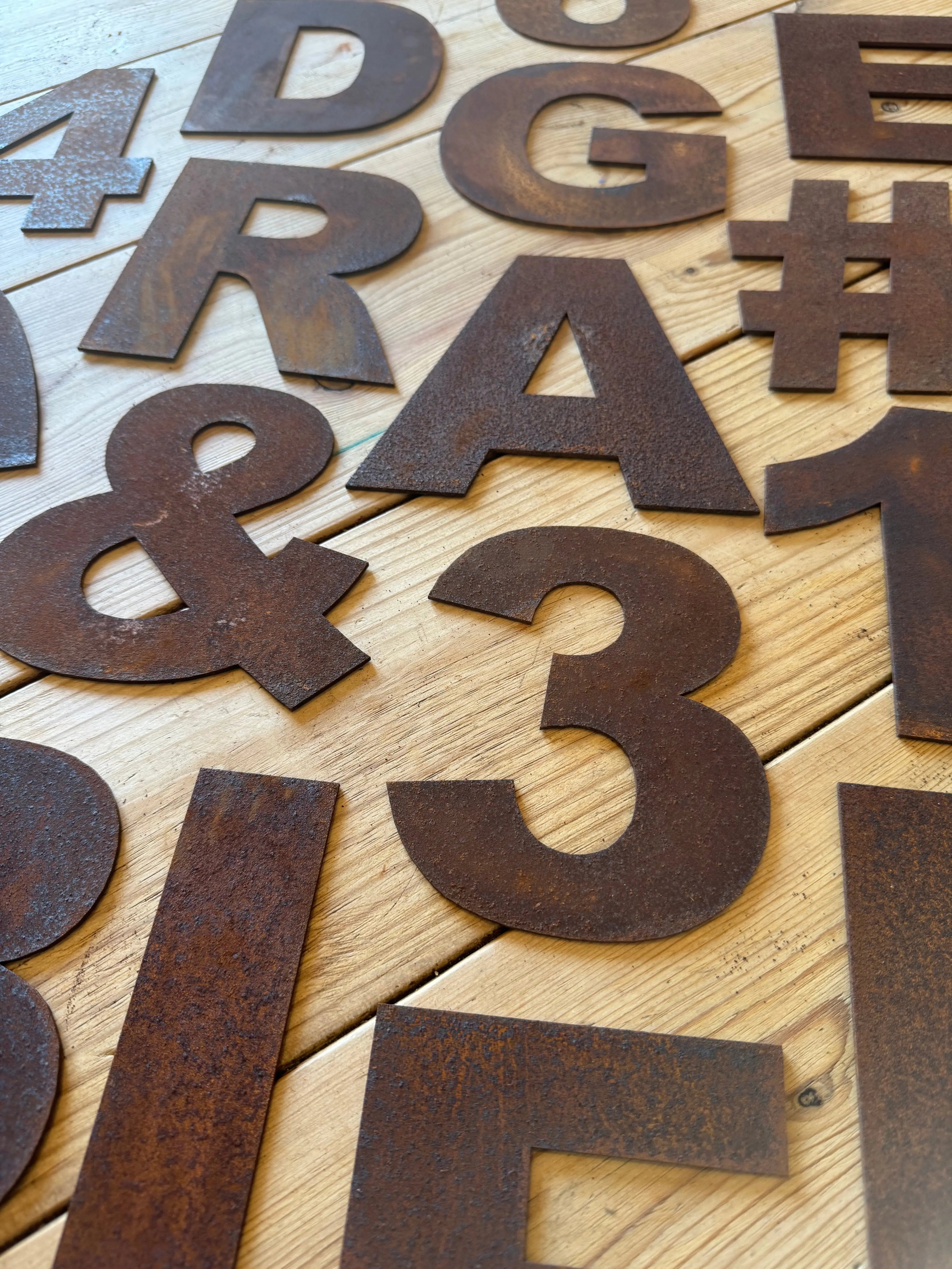 Rustic Warehouse Norfolk 5" Rusty Metal Alphabet Letters – Steel Wall Decor