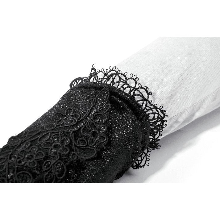 Dark in Love Lillian Victorian Lace Arm Warmers – Black Velvet Gothic
