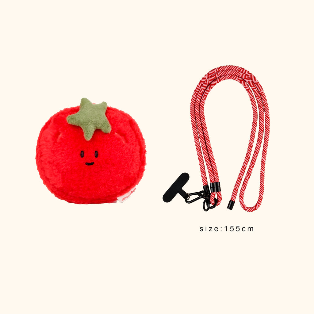 LuLuFun Studio Plush Tomato Mini Bag | Cute AirPod Pouch & Coin Purse