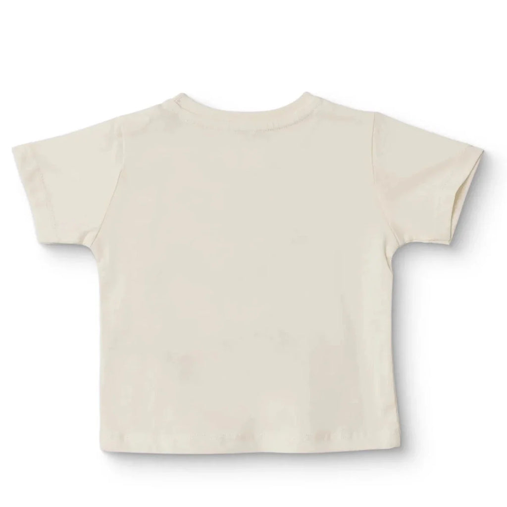 HelloBaby Boys T-shirt Animal Print Crew Neck Short Sleeve - Ecru
