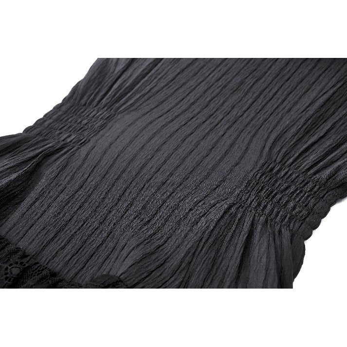 Dark in Love Diya Black Tiered Goth Dress – Sleeveless Lace Victorian