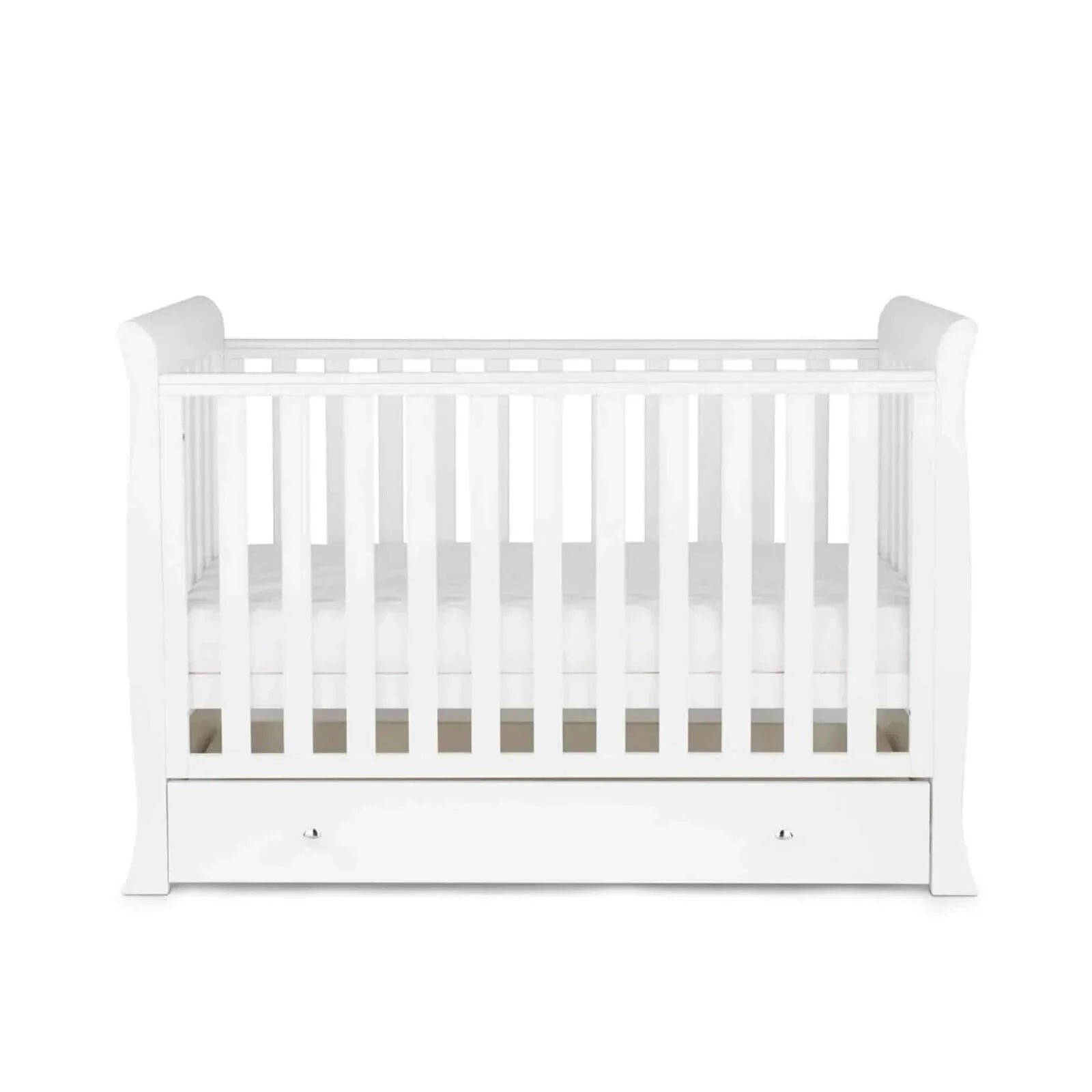 Ickle Bubba Snowdon 4 in 1 Mini 3 Piece Furniture Set White - Premium Sprung Mattress