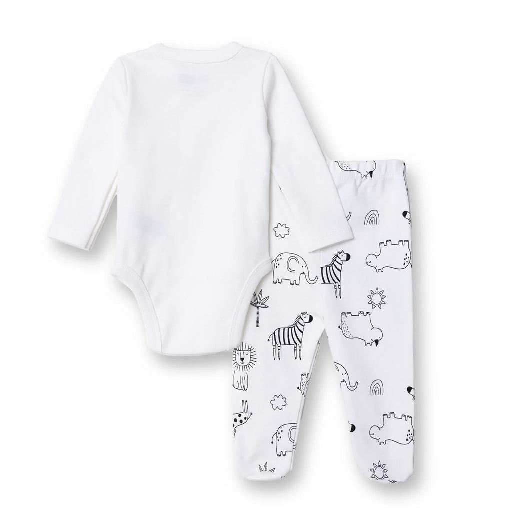 HelloBaby Newborn Body Footed Bottom - Ecru