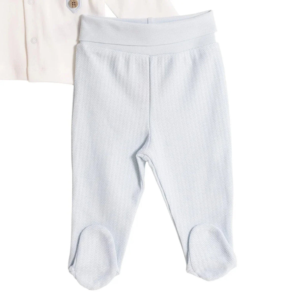 Bebetto Boys Sweatshirt & Footed Bottom Set Long Slee - Blue