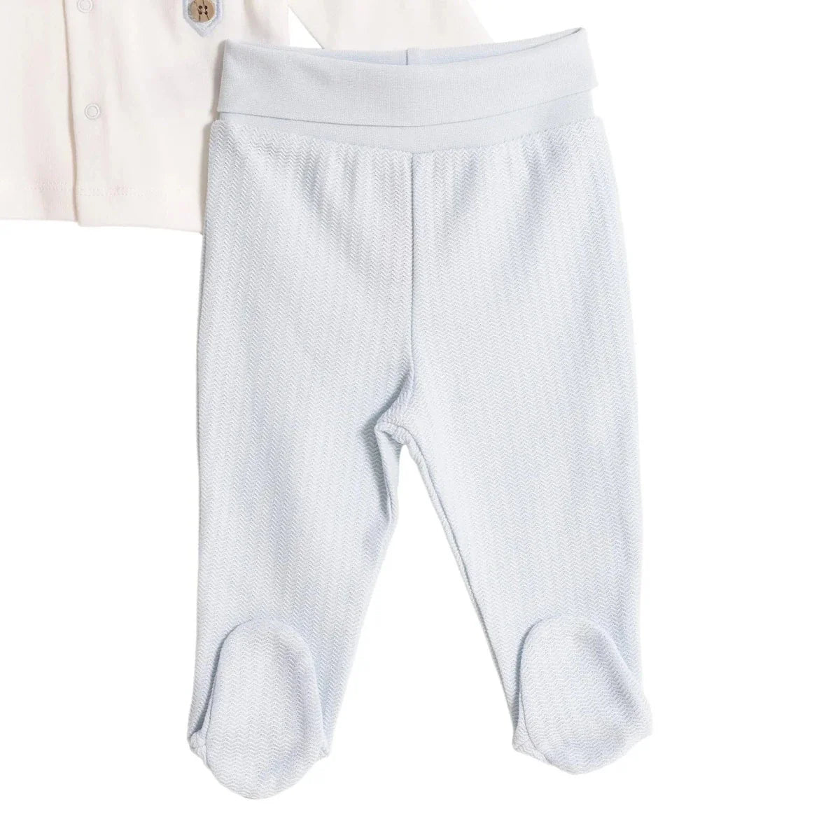 Bebetto Boys Sweatshirt & Footed Bottom Set Long Slee - Blue