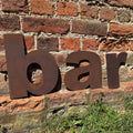 Rustic Metal BAR Letters Sign – Handmade Steel Wall Art by Rustic Warehouse