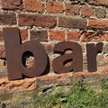 Rustic Metal BAR Letters Sign – Handmade Steel Wall Art by Rustic Warehouse