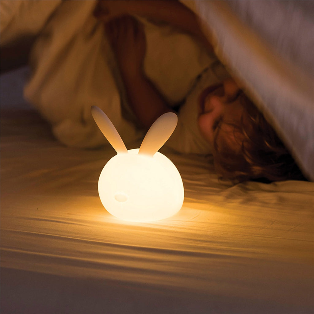 Nattou LED-Night Light Bunny of Silicone, Voice Activation, 7 Colours, BPA-Free