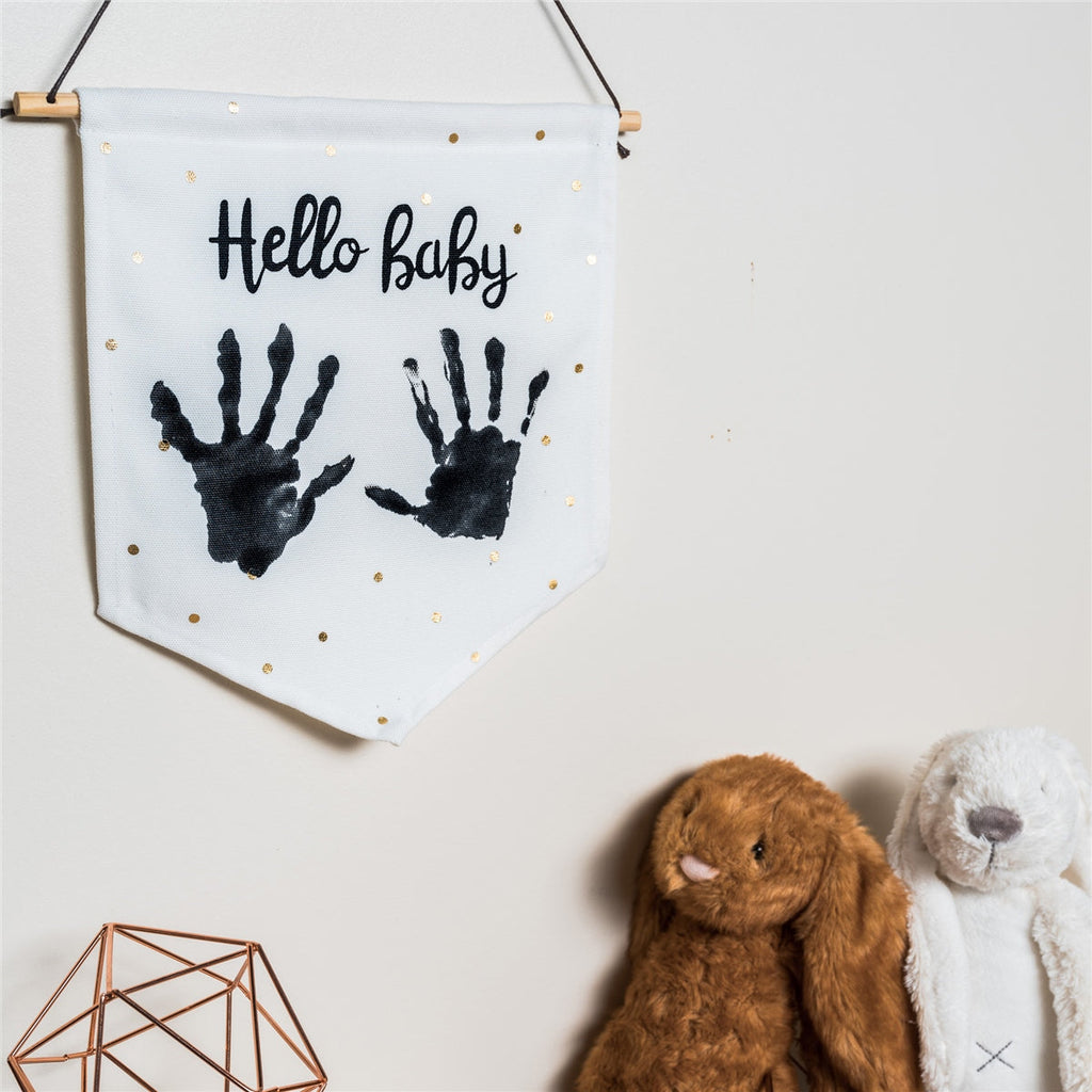 Baby Art Personalised My Baby Art Flag for lasting memory of your baby's hand or footprint