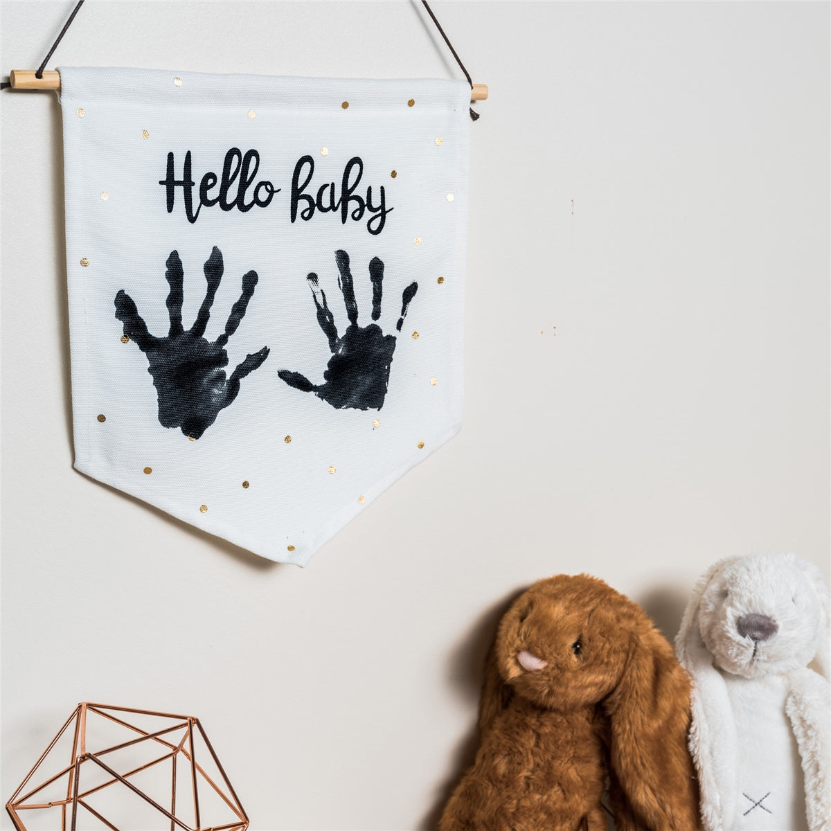 Baby Art Personalised My Baby Art Flag for lasting memory of your baby's hand or footprint