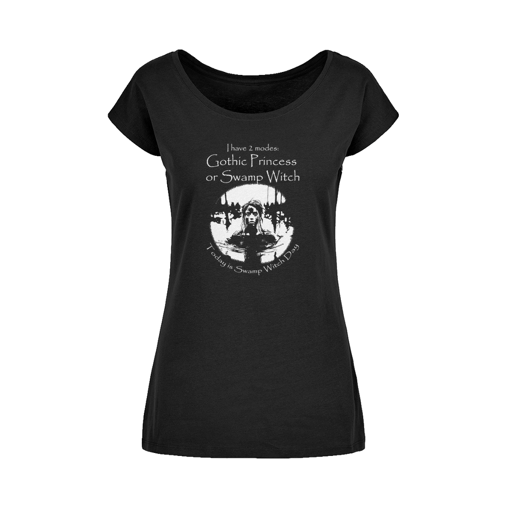 Gothic Attitude Swamp Witch Wide Neck Women's T-Shirt – 100% Cotton