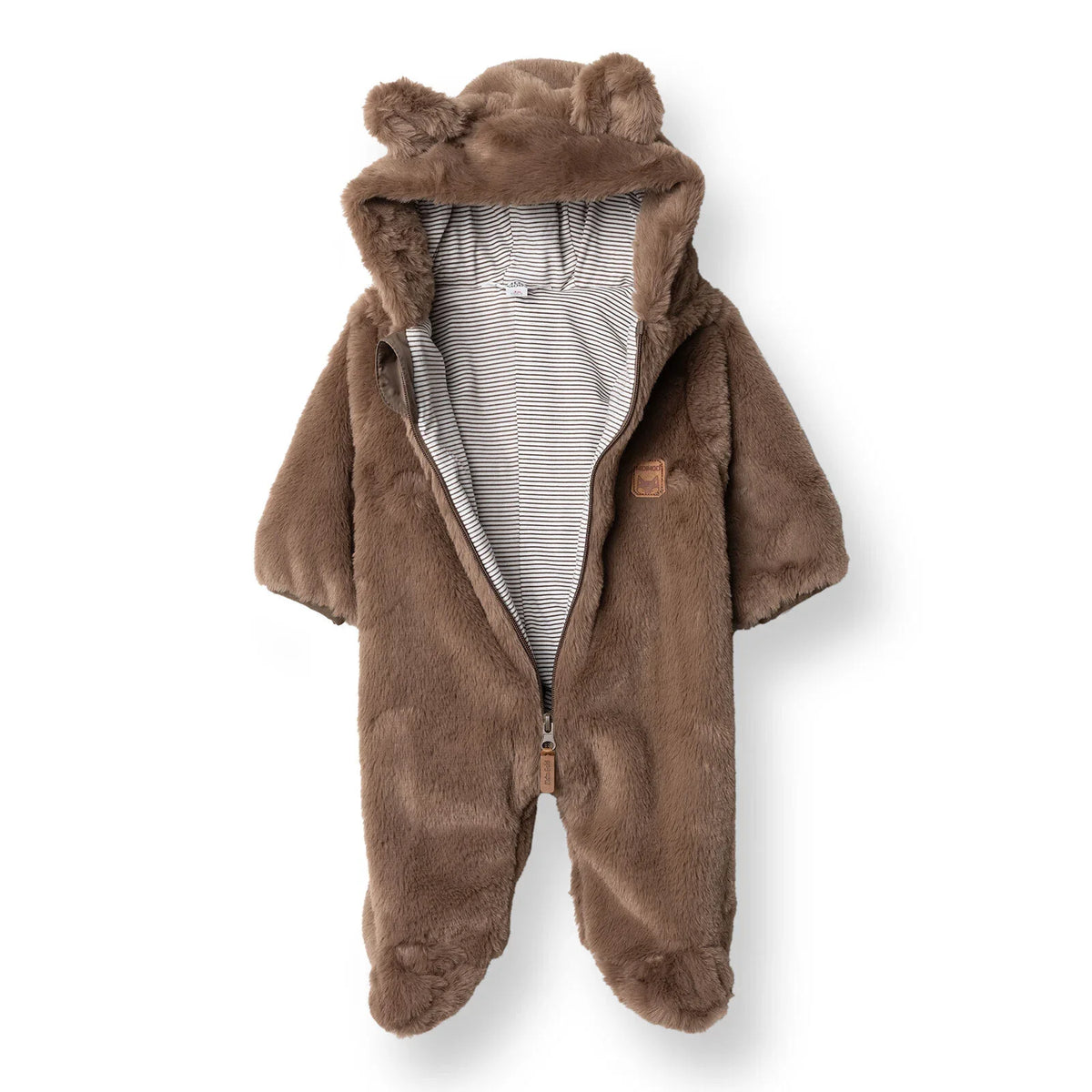 Midimod Newborn Welsoft Footed Jumpsuit - Brown
