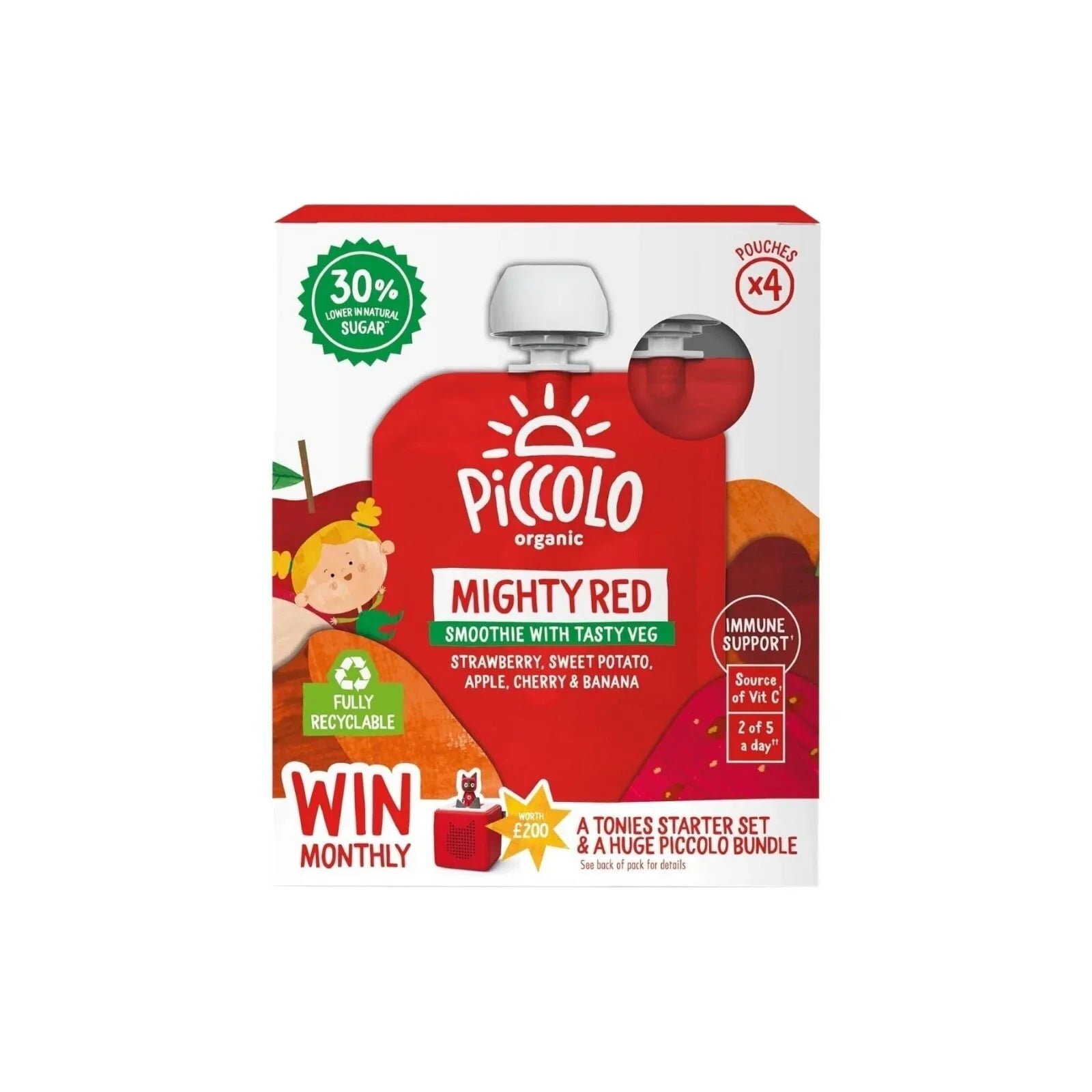 Piccolo Organic Red & Go 6+ months 360g (4x90g)
