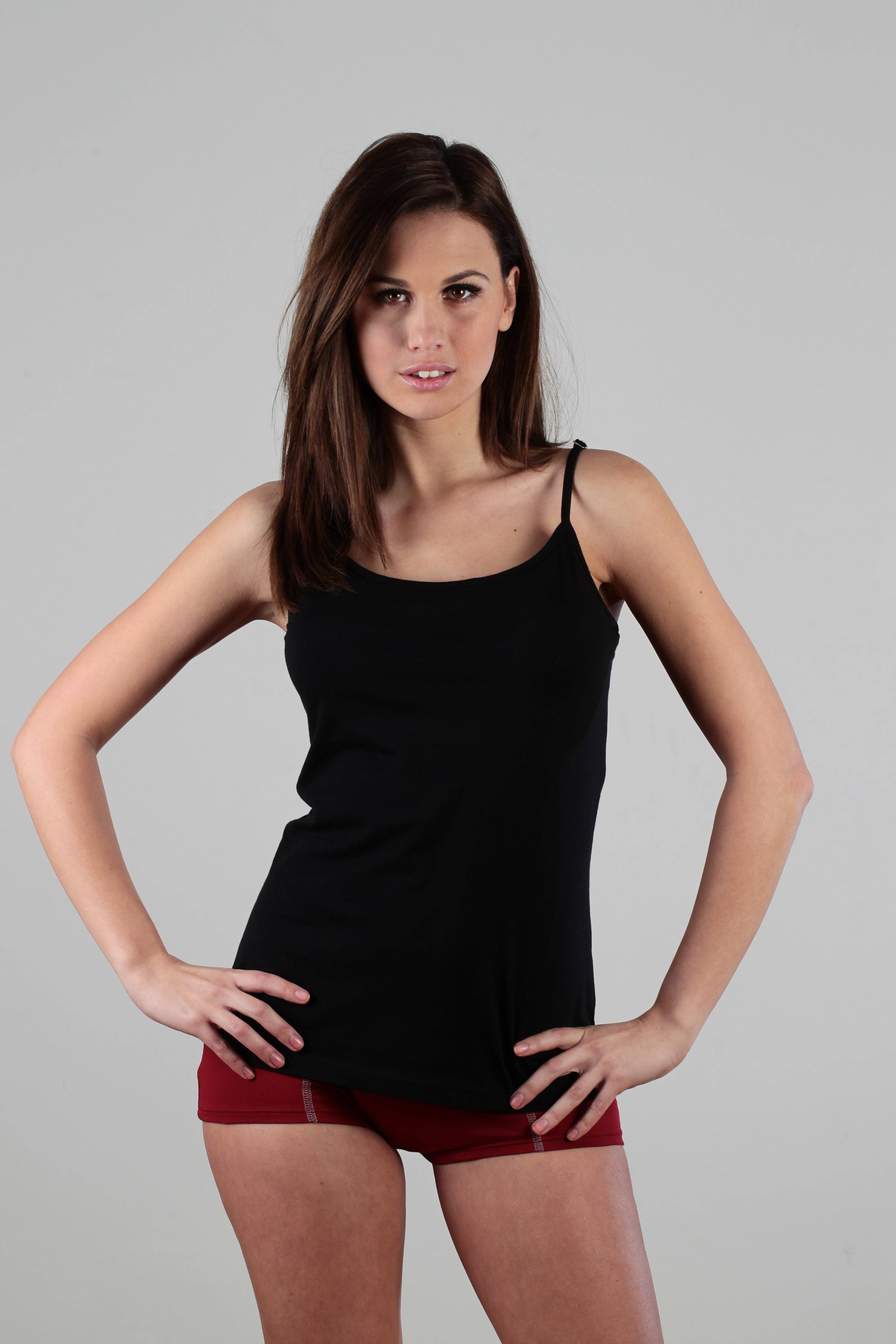 Organic Vest with Spaghetti Straps: Womens