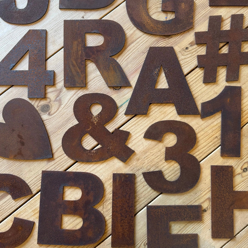 Rustic Warehouse Norfolk 5" Rusty Metal Alphabet Letters – Steel Wall Decor