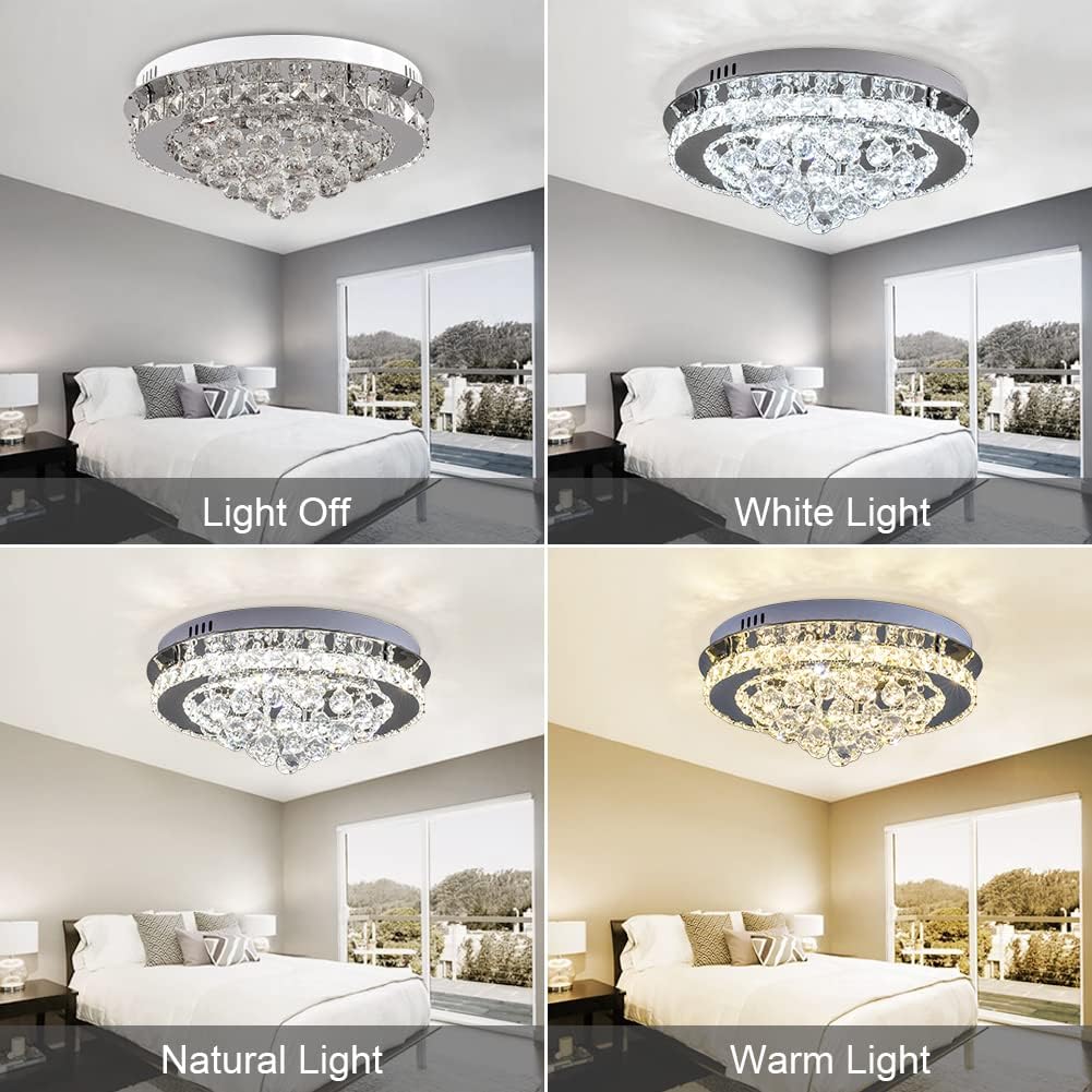 Massive Discounts 36W Crystal LED Ceiling Light - Dimmable 40cm