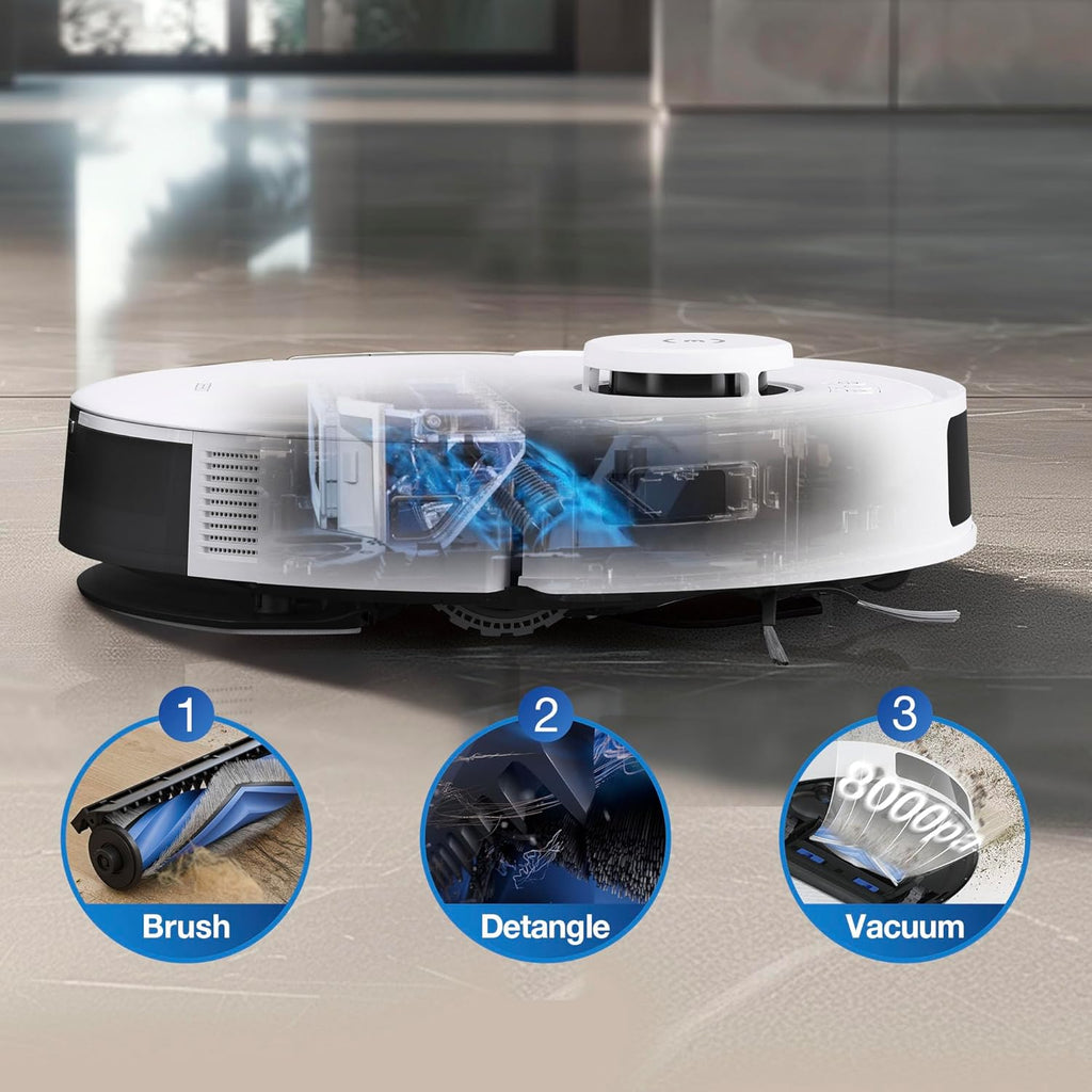 ECOVACS DEEBOT N20 Robot Vacuum and Mop | 8000Pa Suction | Anti-Tangle