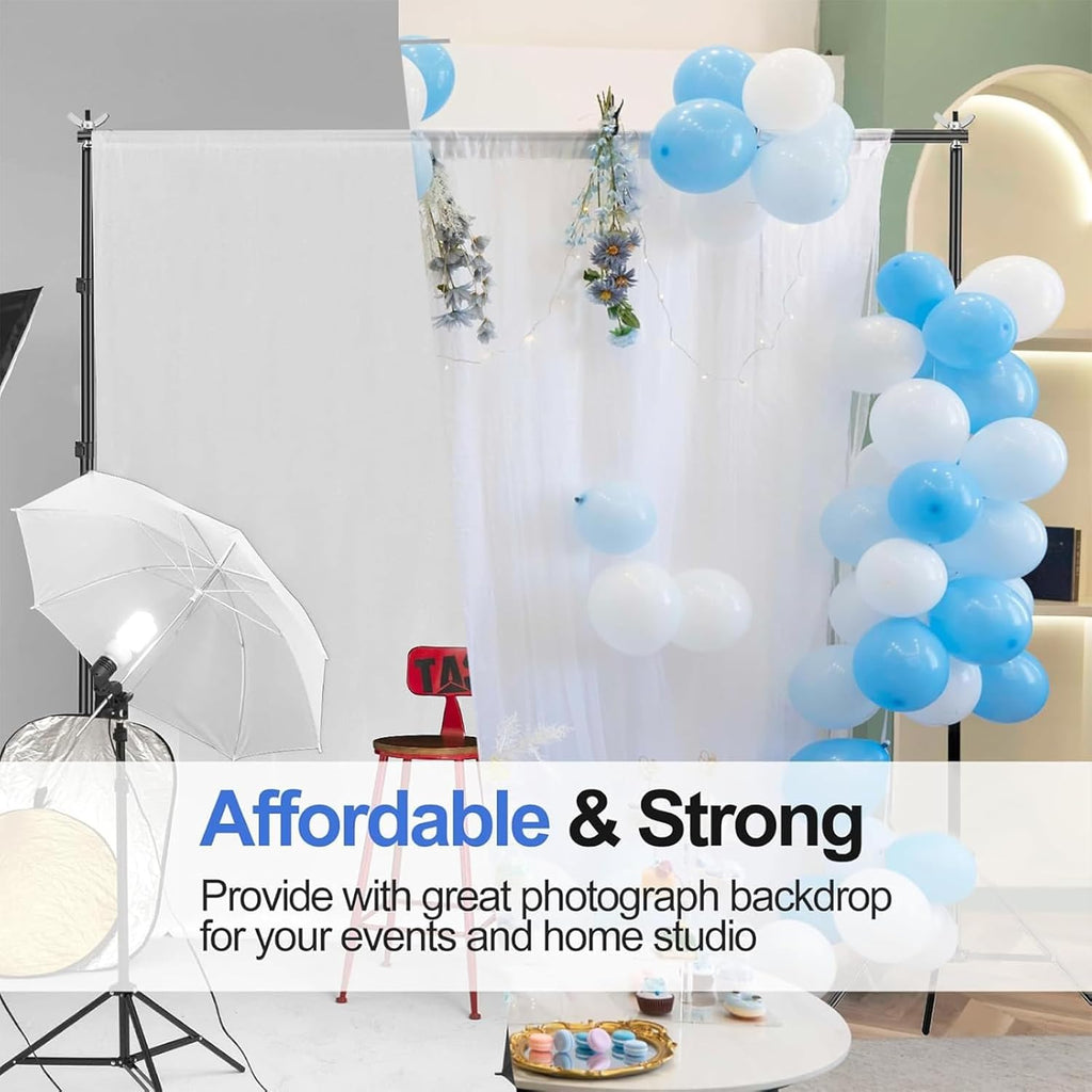 EMART Backdrop Stand - 3x2.6m Adjustable Photo Studio Support Kit
