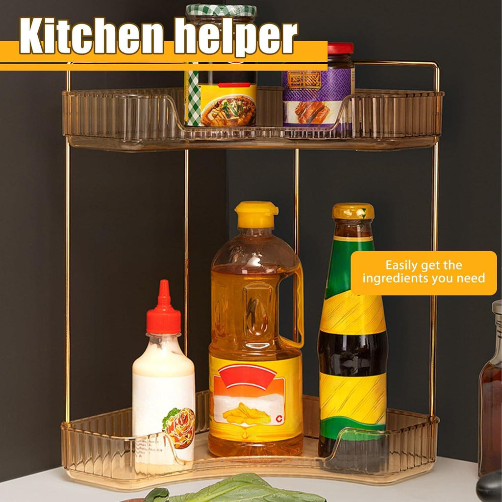 Massive Discounts 2-Layer Gold Makeup Organizer and Perfume Storage