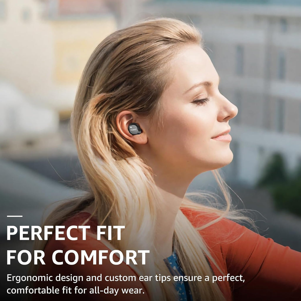 TOZO Hybrid Active Noise Cancelling Wireless Earbuds – 59H Playtime