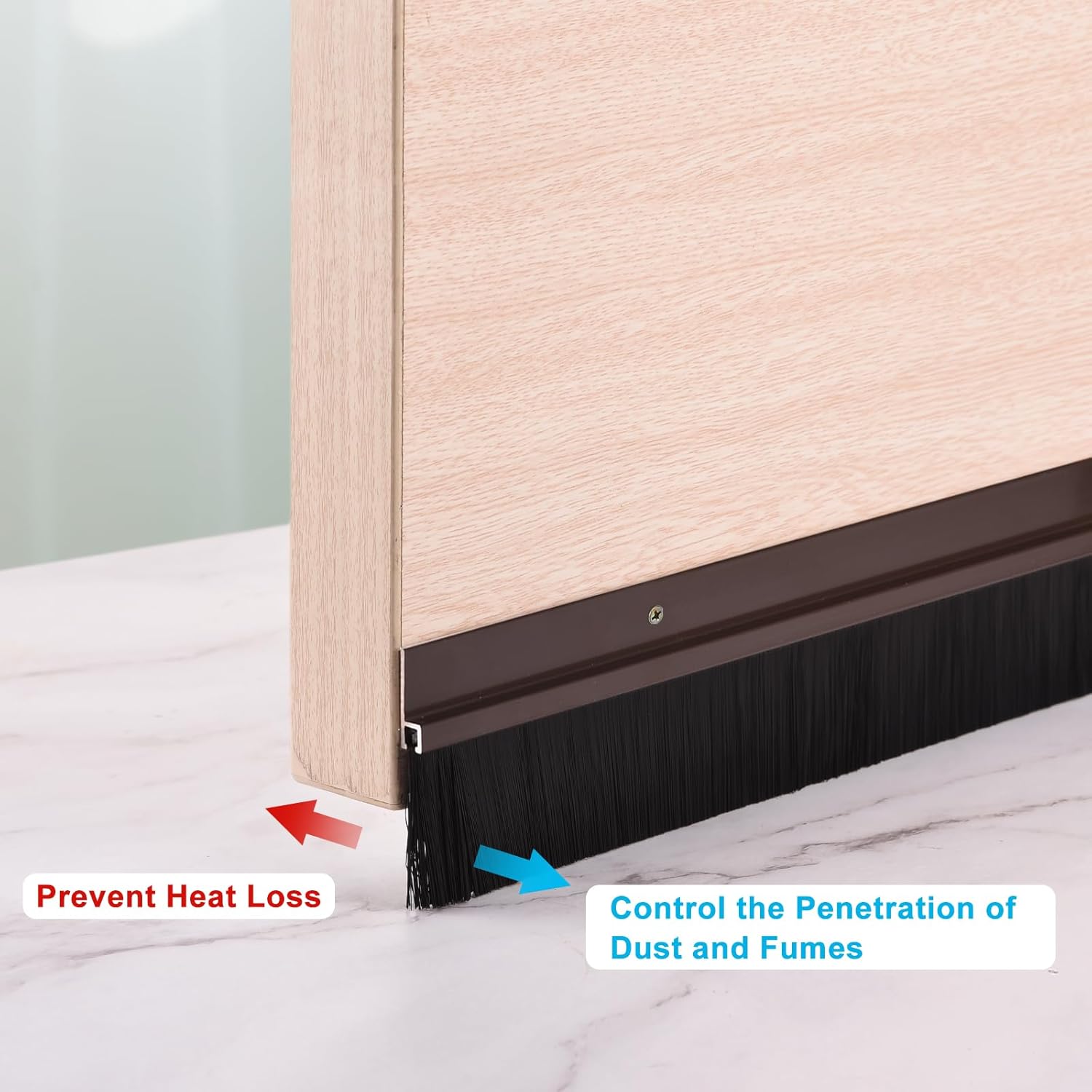 Massive Discounts Door Brush Bottom Sweep – 1200mm Brown Aluminum 2pcs