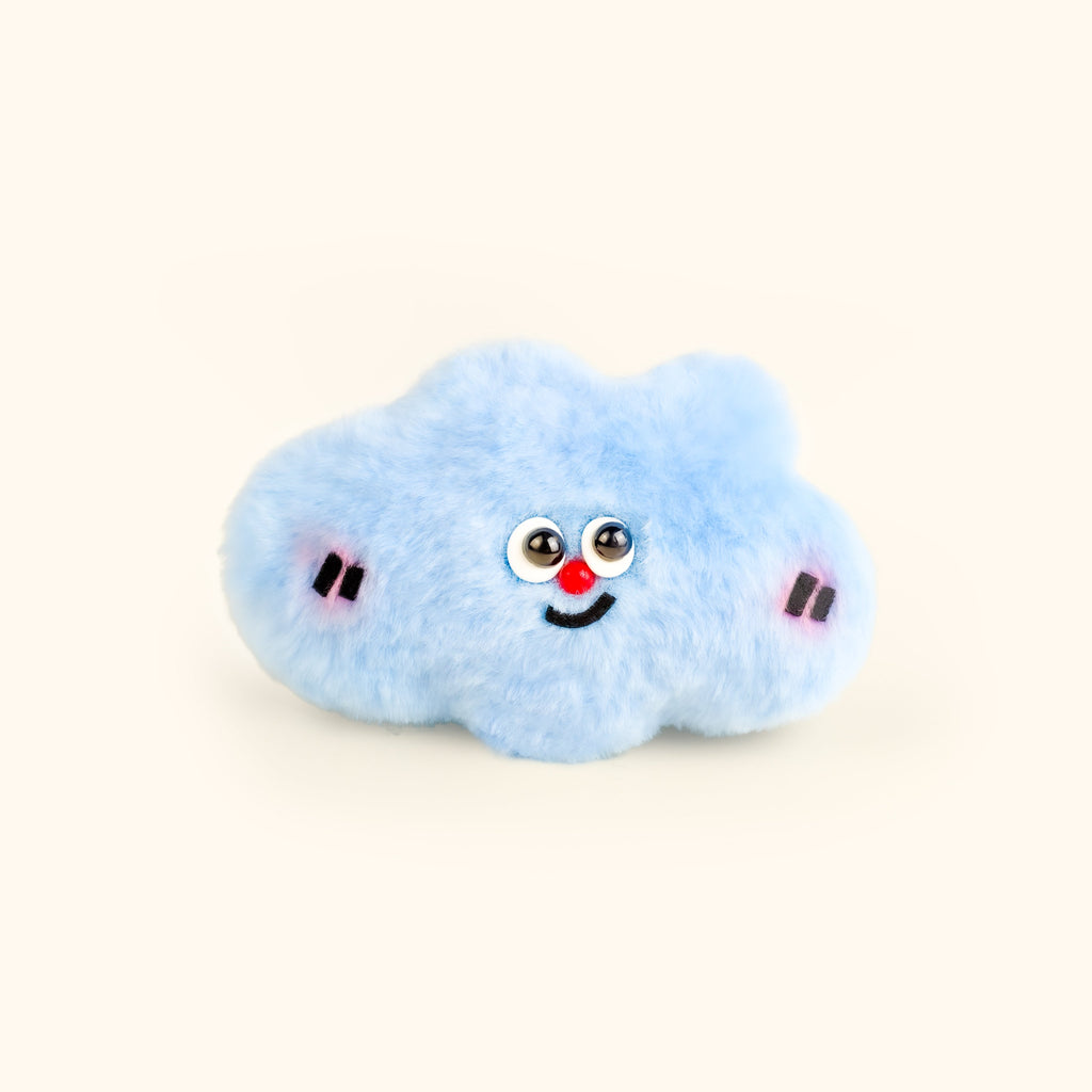LuLuFun Studio Blue Cloud Bag Charm – Handmade Polar Fleece Plush