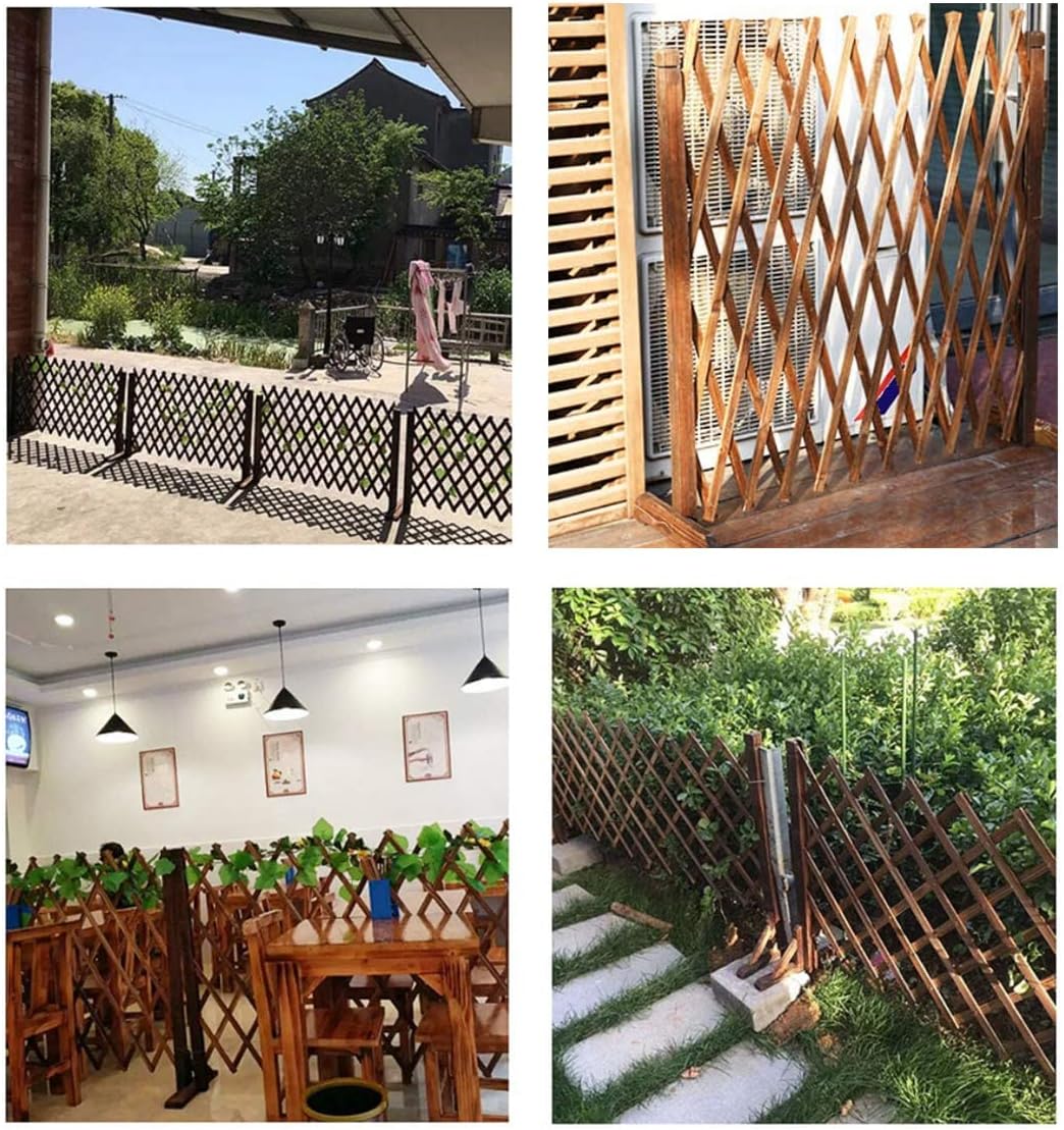 Nisorpa Expanding Wooden Trellis Garden Fence Panels, 2 Pack – 160cm