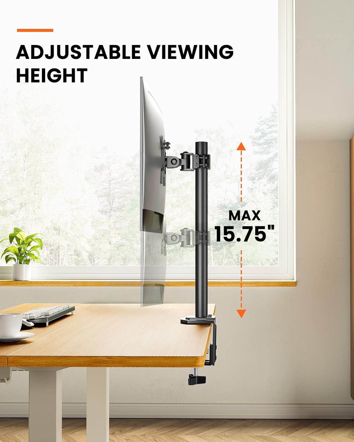 ErGear Single Monitor Stand | 13-32 Inch VESA Desk Mount | 8kg Capacity