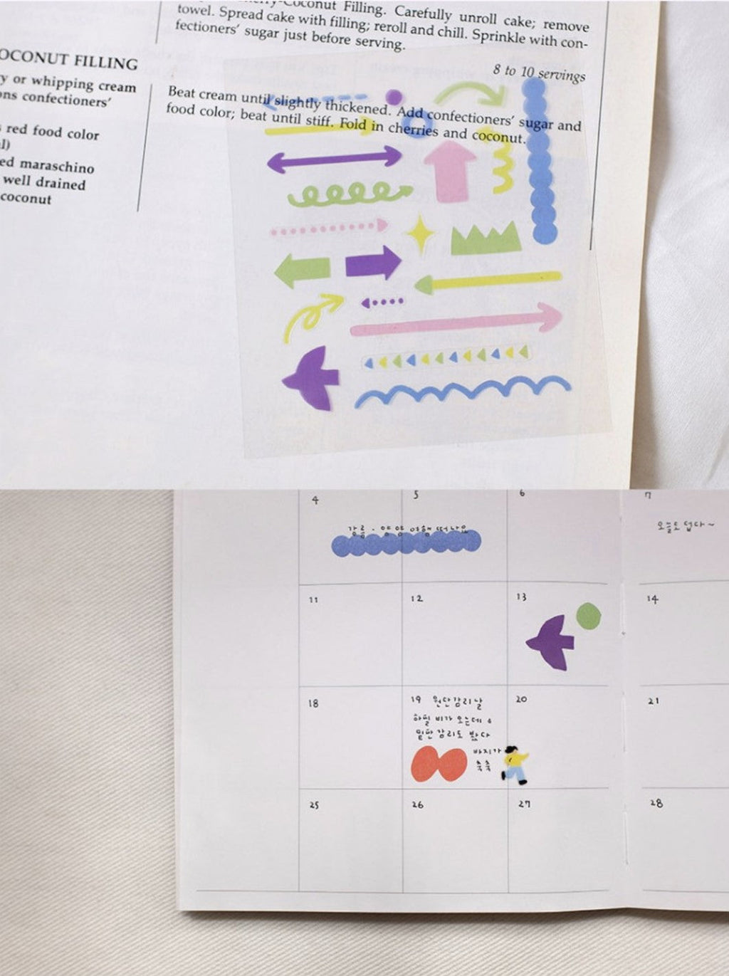 Suatelier Plain.73 Korean Decorative Stickers for Journaling - 3 Sheets