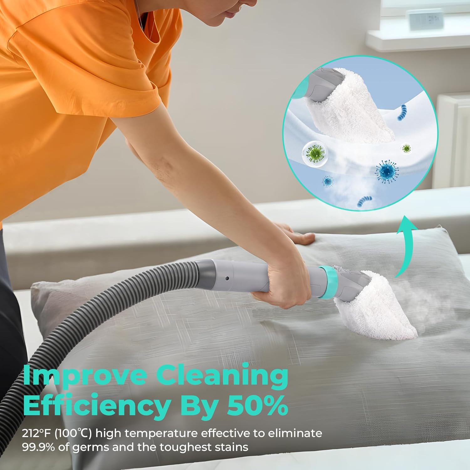 HAUSHOF StainZapper Vapo 3-in-1 Steam & Hot Water Carpet Cleaner