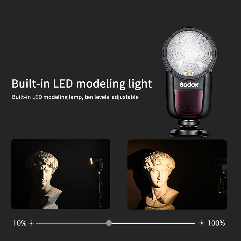 Godox V1-S Round Head Flash for Sony | TTL HSS 2.4G Wireless Speedlight