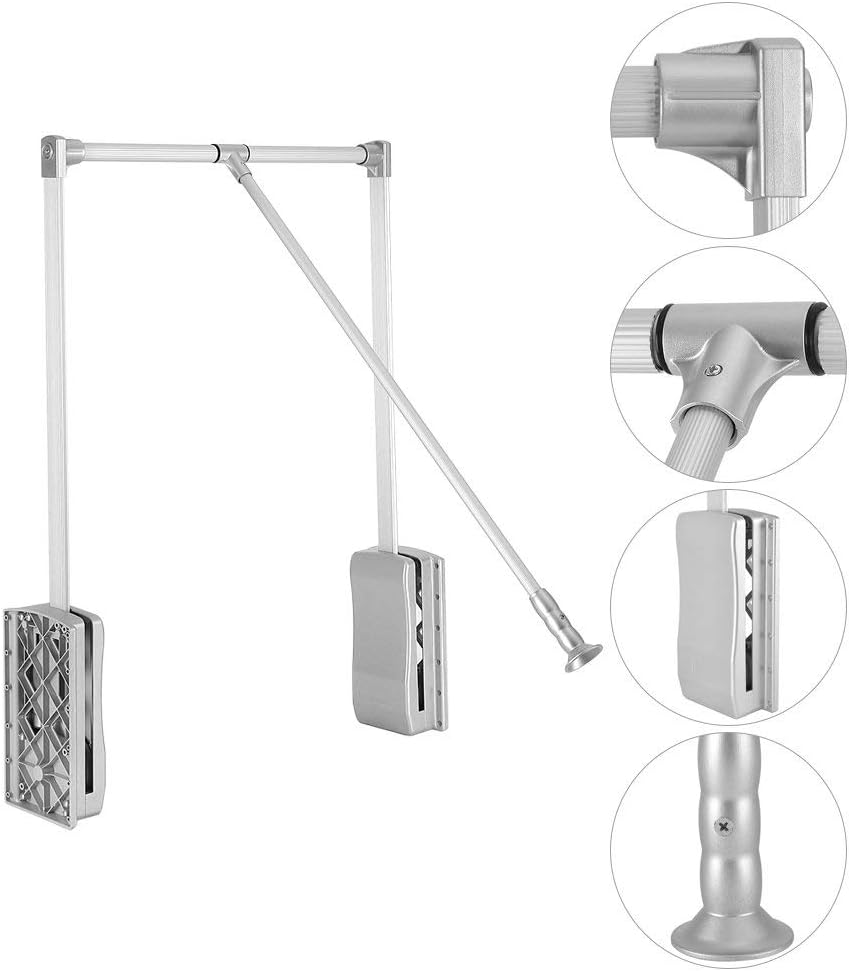 Nisorpa Pull Down Clothes Rail | 890-1210mm Adjustable Wardrobe Lift