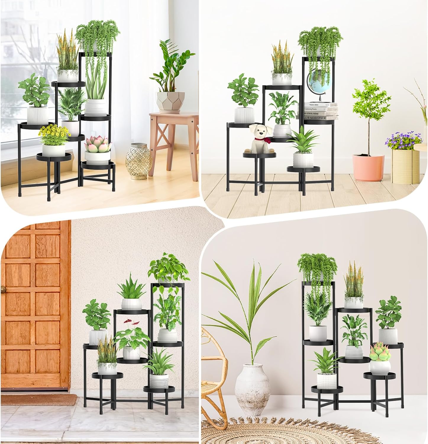 Massive Discounts 7 Tier Metal Plant Stand – Foldable Corner Shelf
