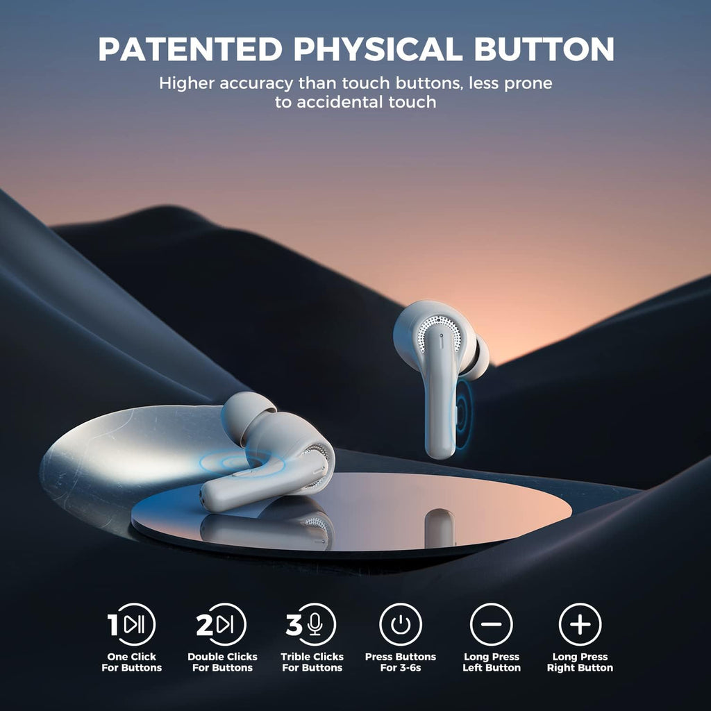 Tribit FlyBuds C1 Wireless Earbuds | Bluetooth 5.2 | 50H Playtime