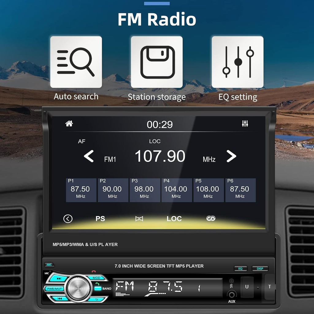 Massive Discounts 7" Single Din Car Stereo | CarPlay & Android Auto