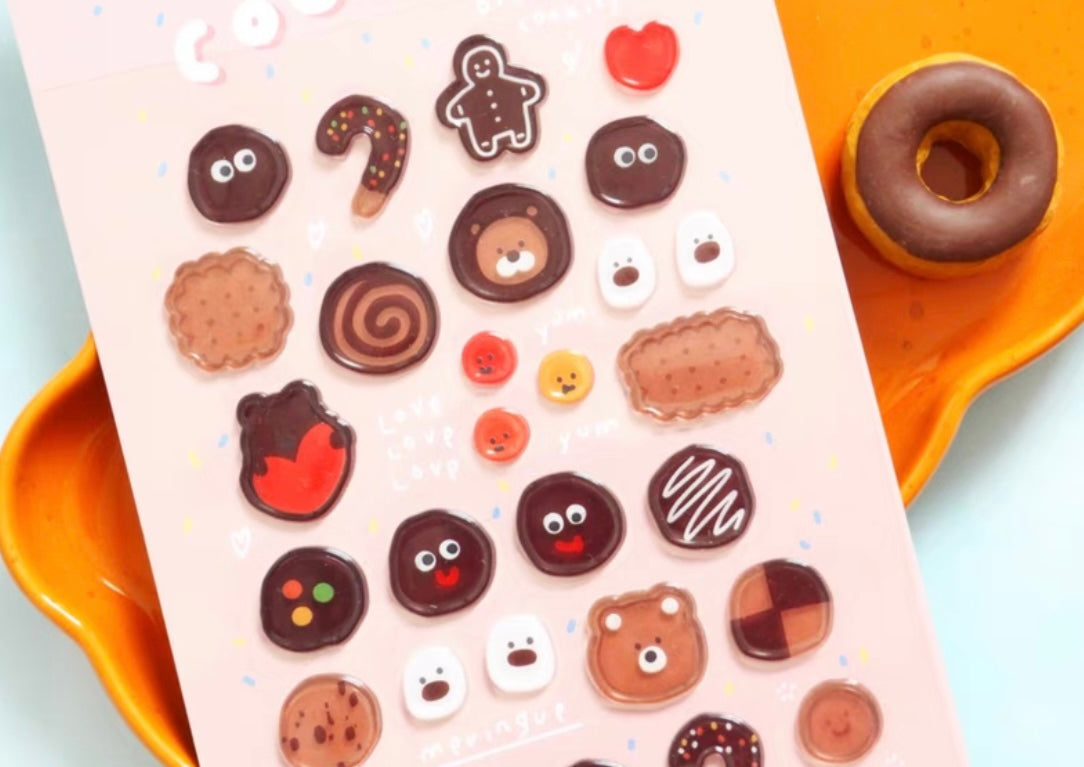 LuLuFun Studio Bonito Cookies Cute Sticker Sheet for Journaling