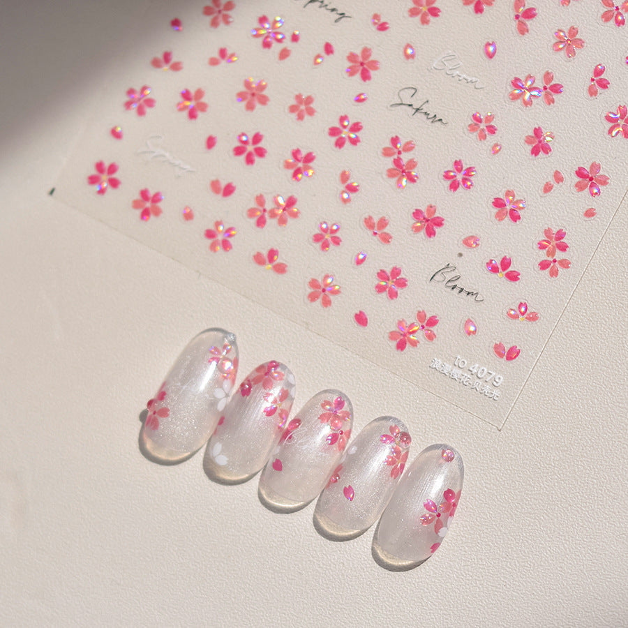 LuLuFun Studio Cherry Blossom 5D Nail Deco Stickers - Jelly Floral Art