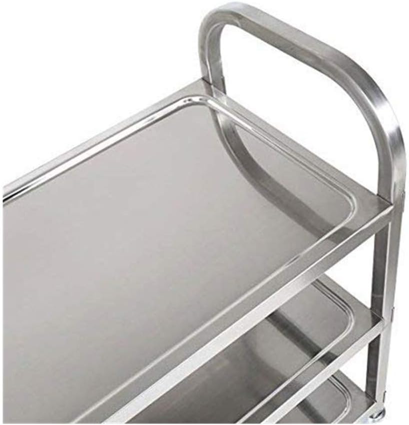 Nisorpa 3 Tier Stainless Steel Catering Trolley with Locking Wheels