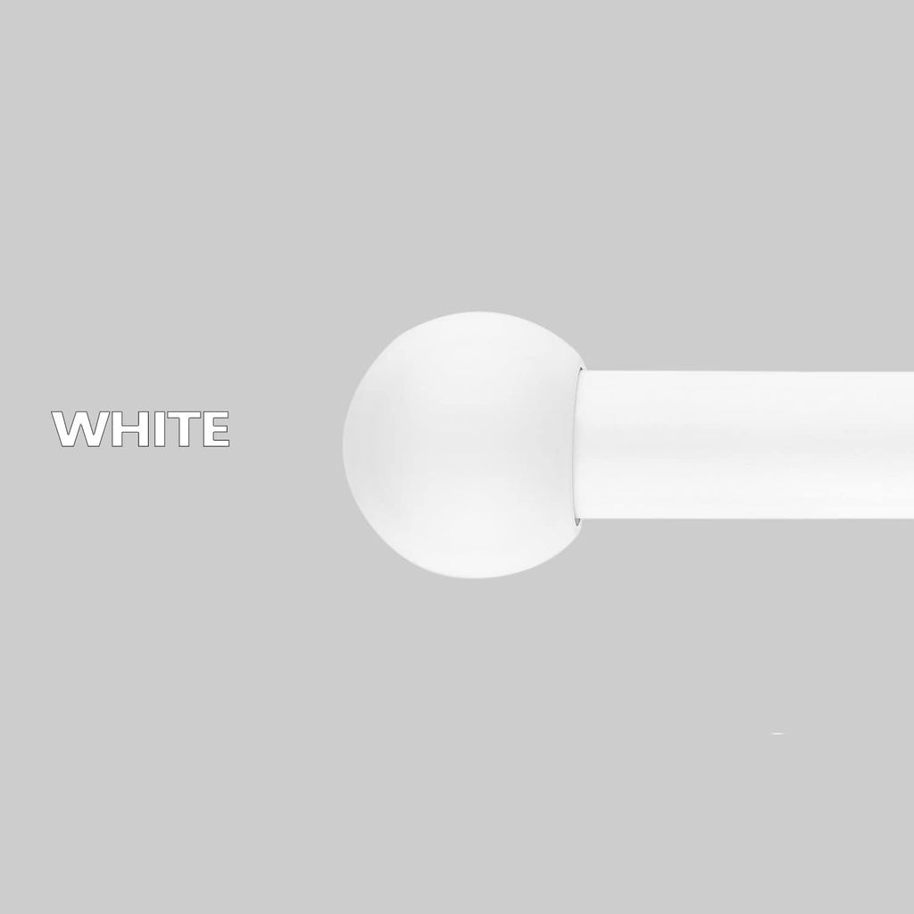 Massive Discounts White Extendable Curtain Pole Set | 120–210cm Metal Rod