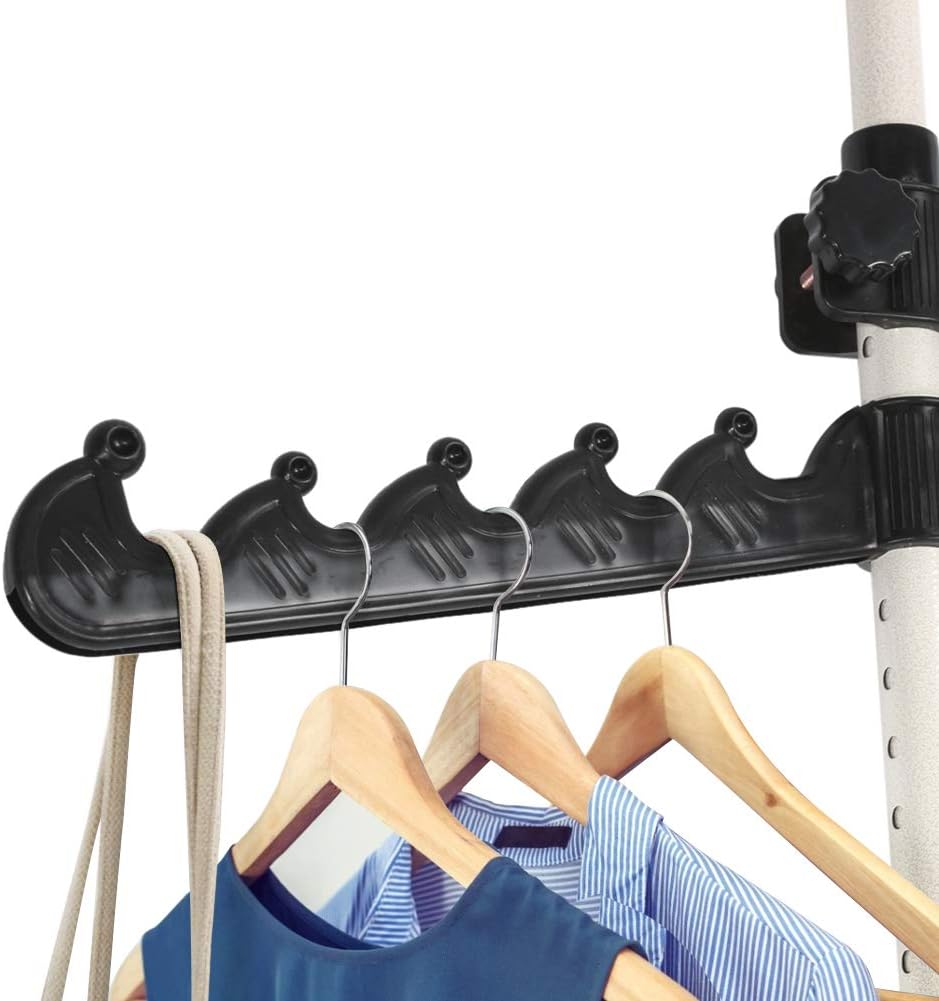 Cocoarm Telescopic Clothes Rail – Adjustable 3-Pole Wardrobe Organiser