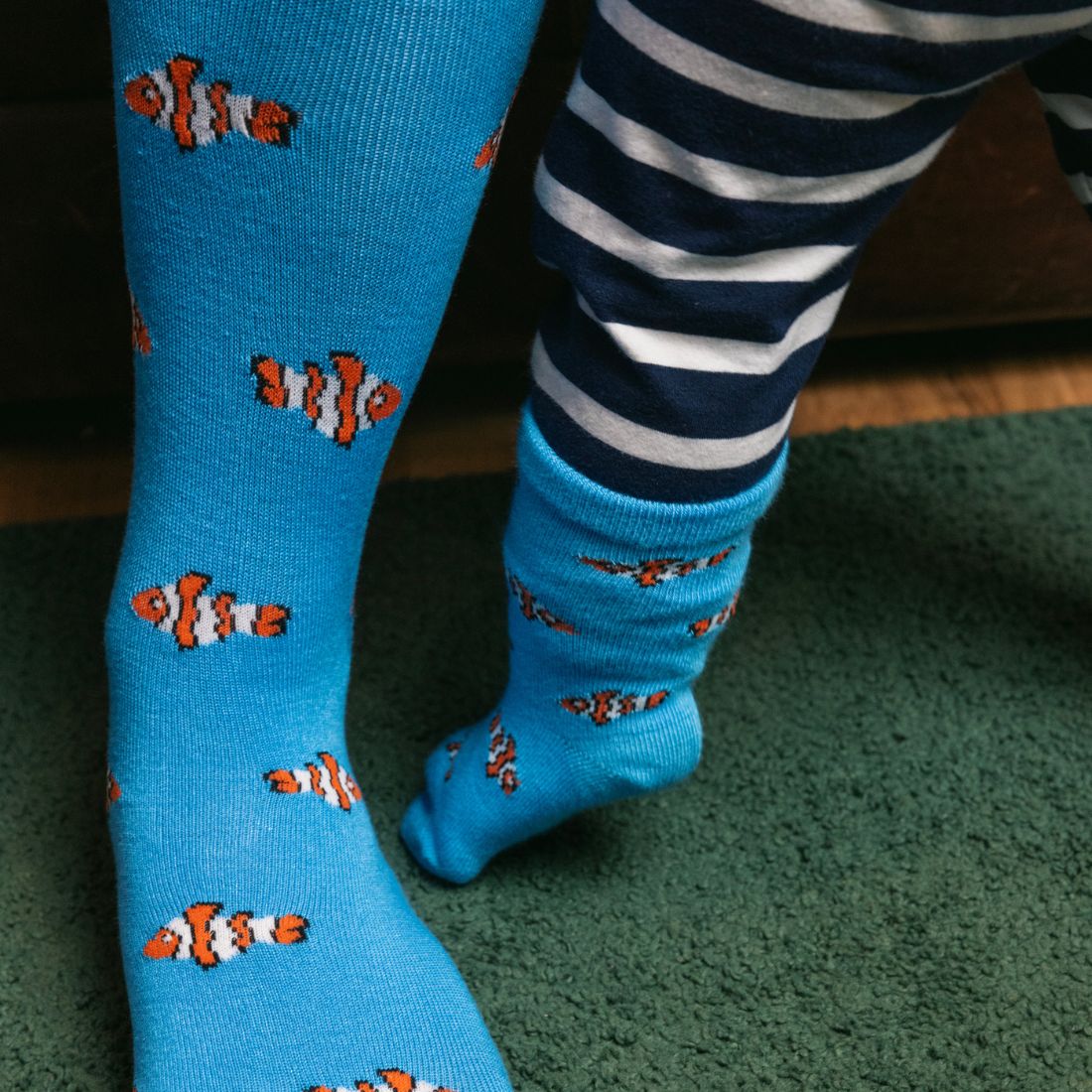 Swole Panda Children's Clown Fish Bamboo Socks – Seamless & Breathable