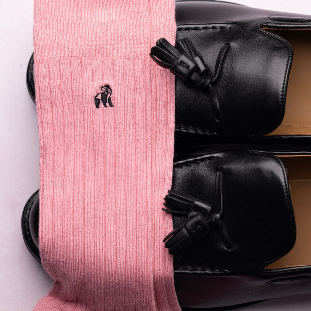 Swole Panda Light Pink Bamboo Socks – Breathable and Durable Soft Knit