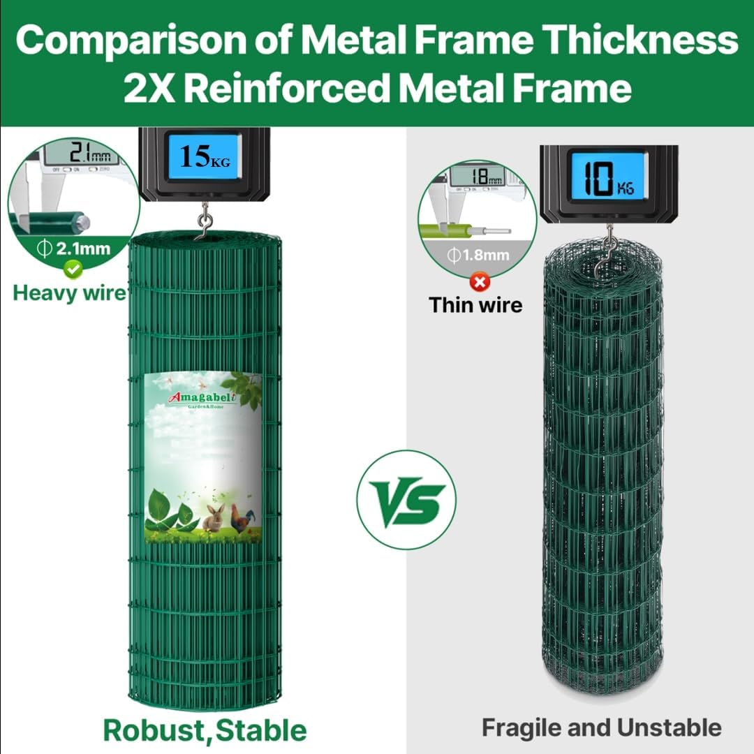 Massive Discounts Green PVC Coated Welded Wire Mesh Garden Fence – 1M x 25M
