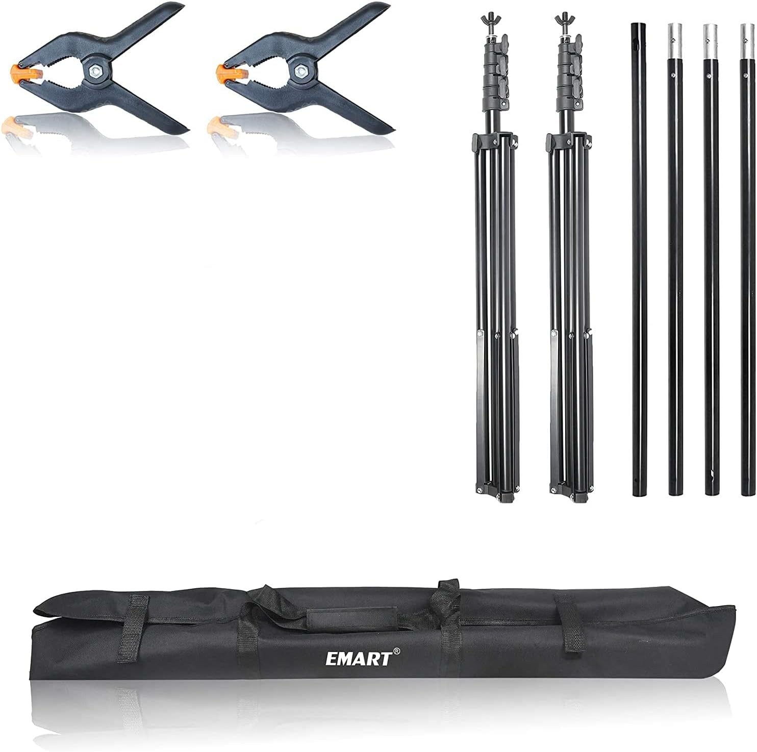 Emart 10x8.5ft Backdrop Stand Kit – Adjustable Frame with Clamps
