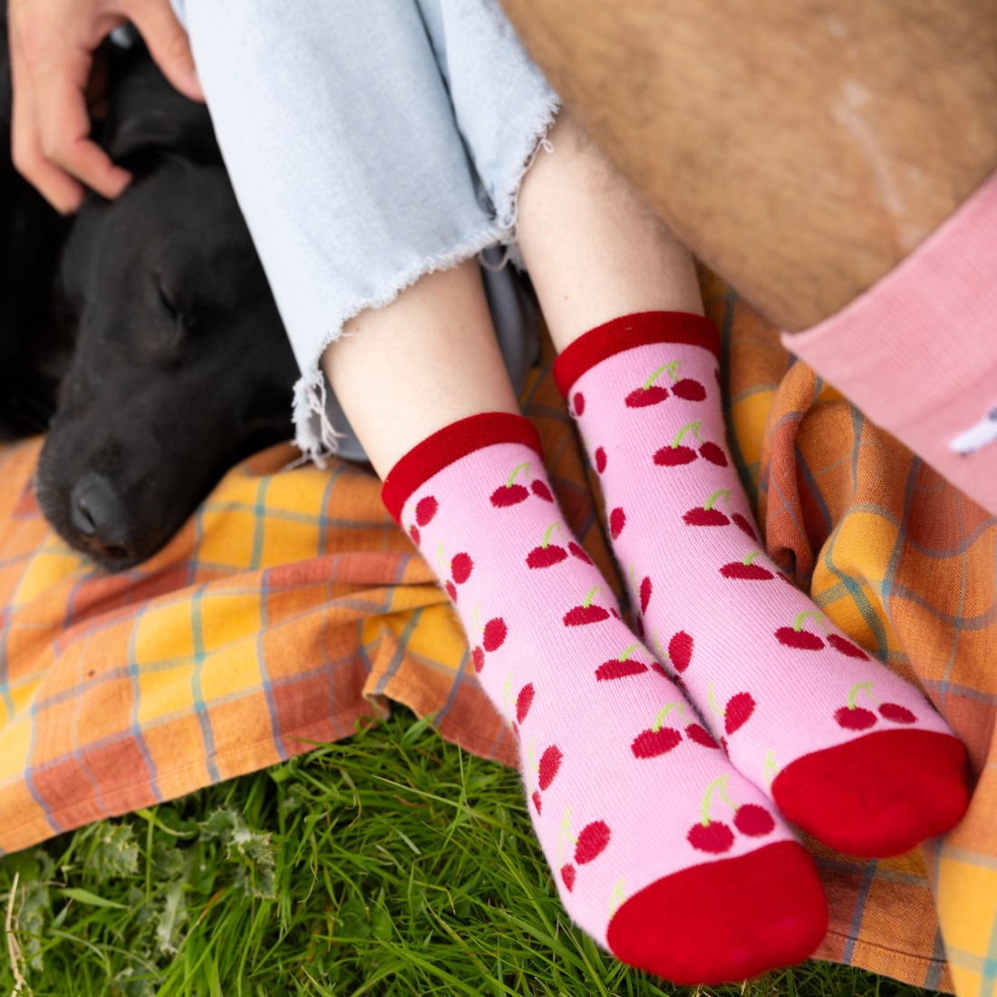 Swole Panda Cherry Bamboo Socks – Soft and Sustainable Patterned Socks