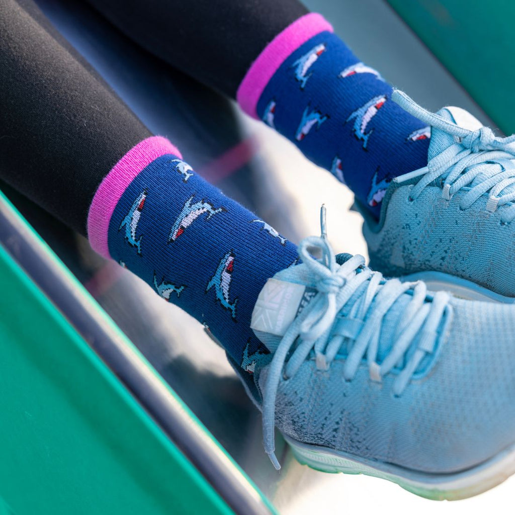 Swole Panda Shark Matching Bamboo Socks – Sustainable Novelty Socks