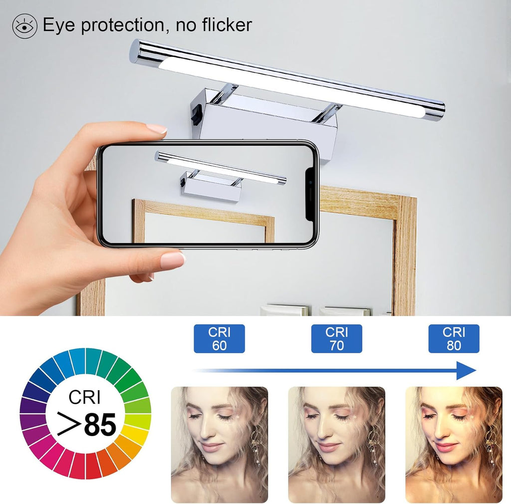 Massive Discounts LED Vanity Mirror Light | IP44 Waterproof & Adjustable